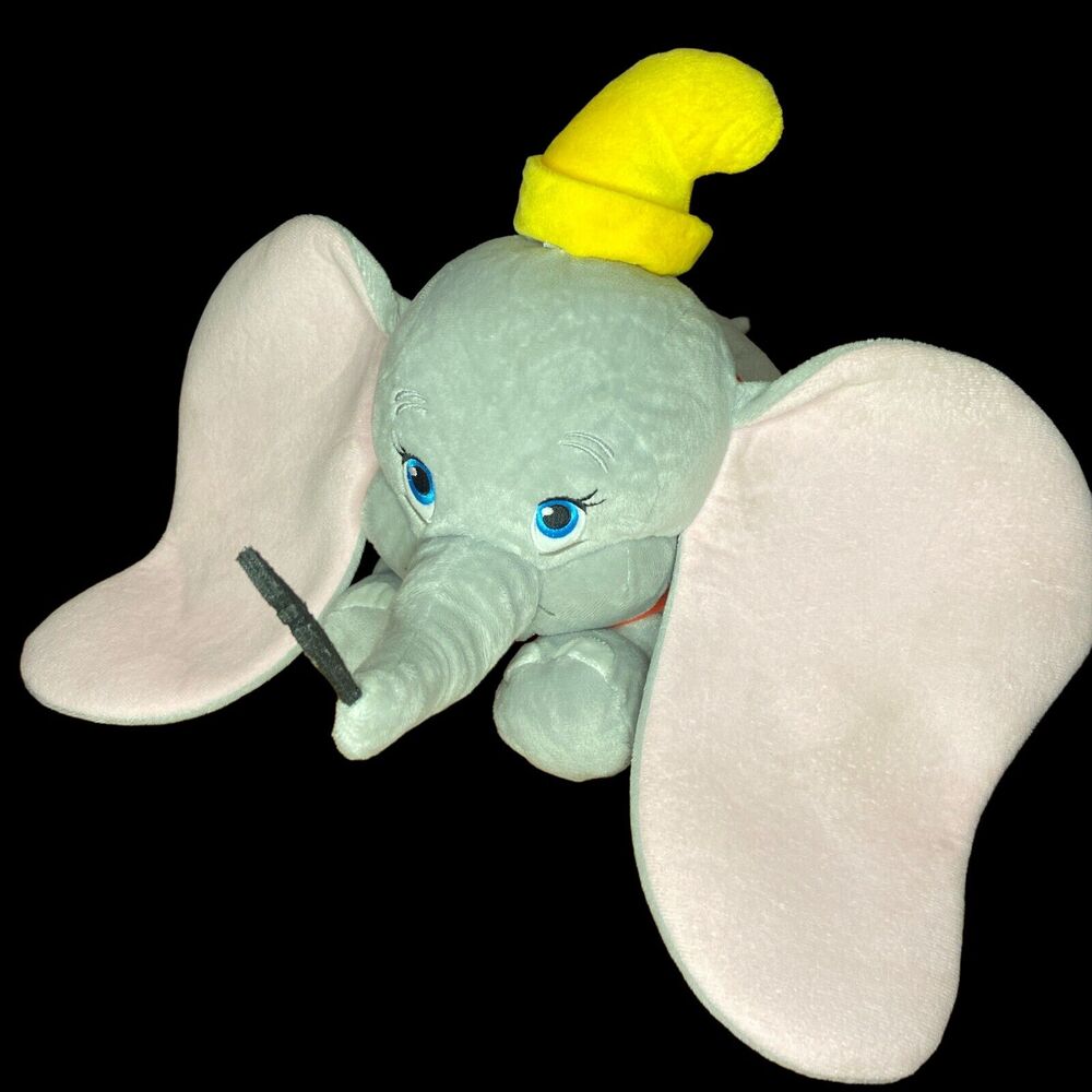 Disney Store‎ Dumbo w/ Feather 18" Plush Stuffed Animal Toy